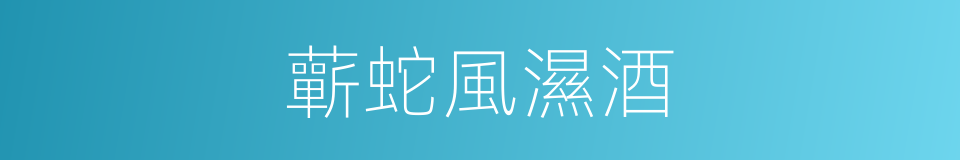 蘄蛇風濕酒的同義詞