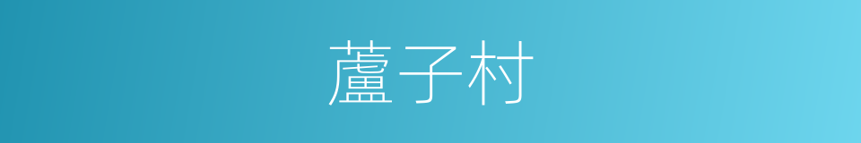 蘆子村的同義詞
