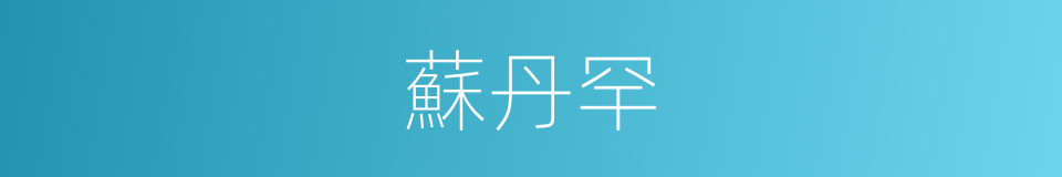 蘇丹罕的同義詞