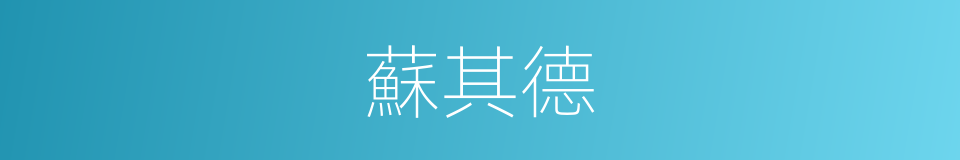 蘇其德的同義詞