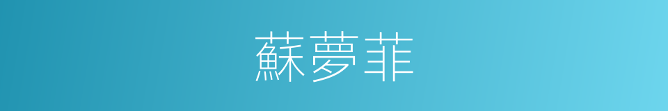 蘇夢菲的同義詞