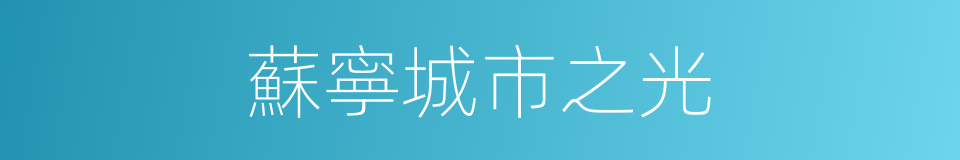 蘇寧城市之光的同義詞