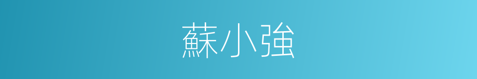 蘇小強的同義詞