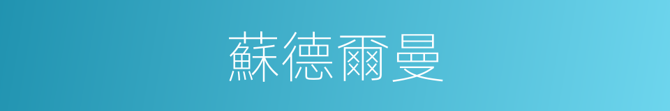 蘇德爾曼的同義詞
