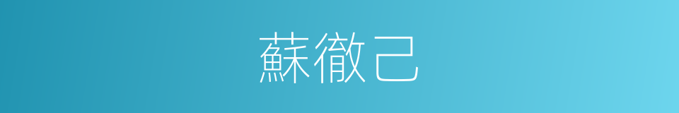 蘇徹己的同義詞