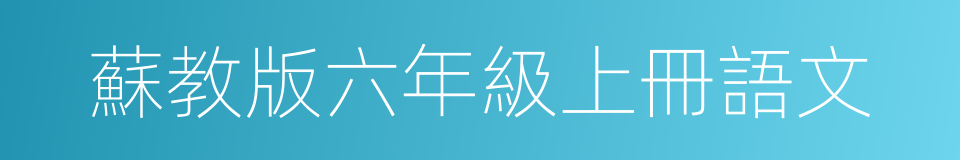 蘇教版六年級上冊語文的同義詞
