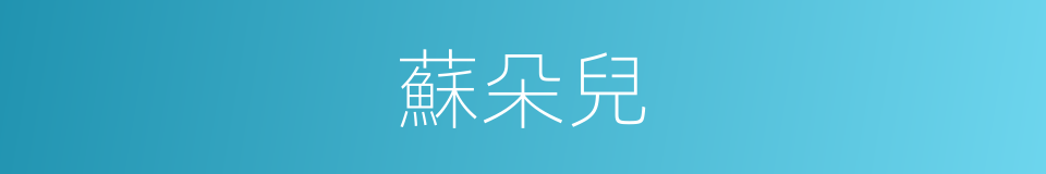 蘇朵兒的同義詞