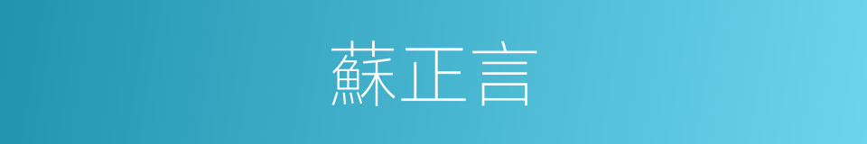 蘇正言的同義詞
