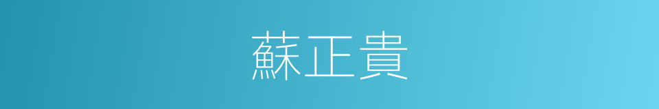 蘇正貴的同義詞