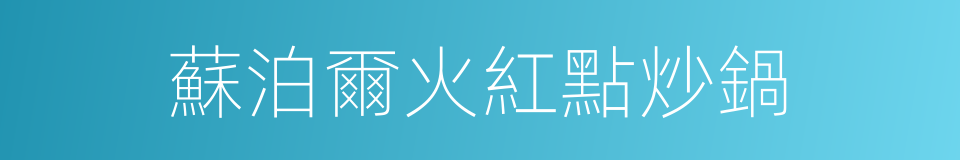 蘇泊爾火紅點炒鍋的同義詞