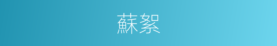 蘇絮的同義詞