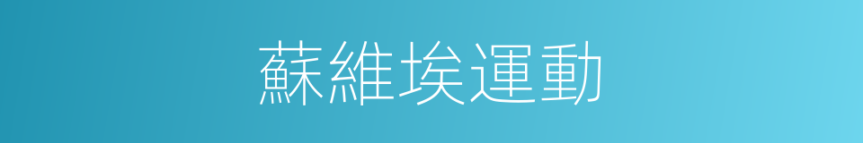 蘇維埃運動的同義詞