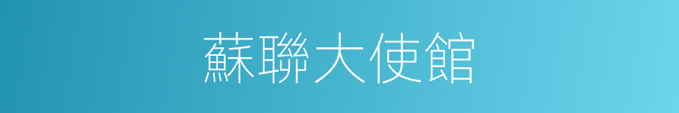 蘇聯大使館的同義詞