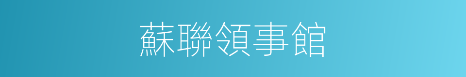 蘇聯領事館的同義詞