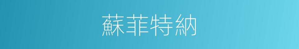 蘇菲特納的同義詞