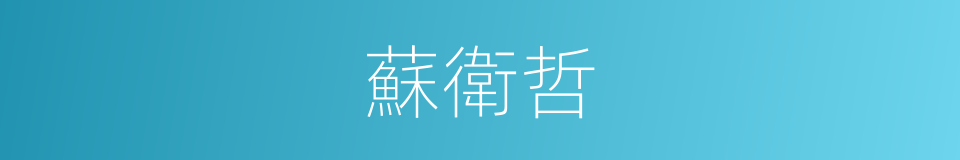 蘇衛哲的同義詞
