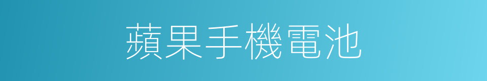 蘋果手機電池的同義詞