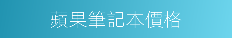 蘋果筆記本價格的同義詞