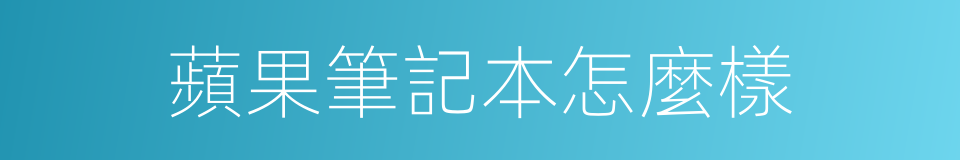 蘋果筆記本怎麼樣的同義詞