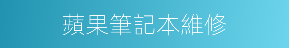 蘋果筆記本維修的同義詞