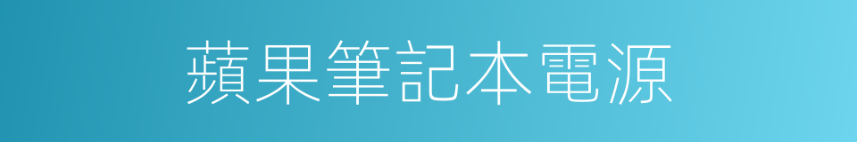 蘋果筆記本電源的同義詞