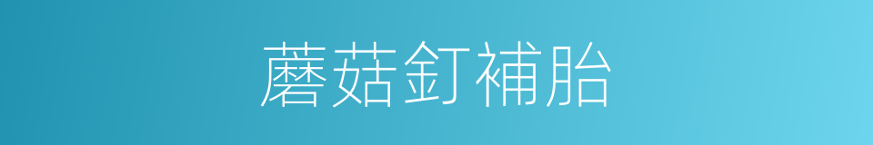 蘑菇釘補胎的同義詞