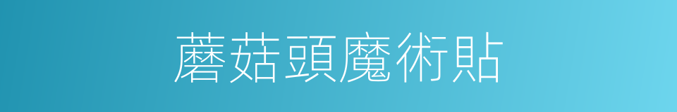 蘑菇頭魔術貼的同義詞