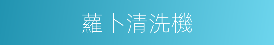 蘿卜清洗機的同義詞