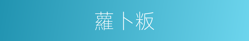 蘿卜粄的同義詞