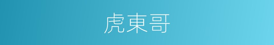 虎東哥的同義詞