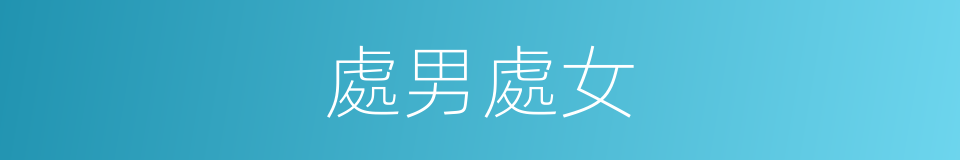 處男處女的同義詞
