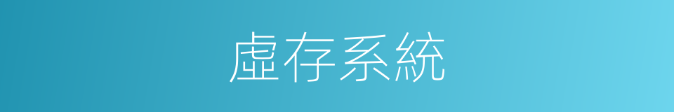 虛存系統的同義詞