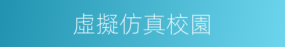 虛擬仿真校園的同義詞