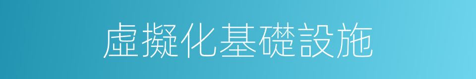 虛擬化基礎設施的同義詞