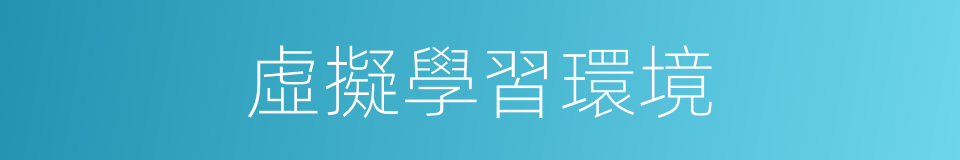 虛擬學習環境的同義詞