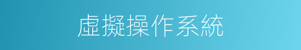 虛擬操作系統的同義詞