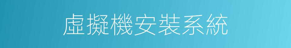 虛擬機安裝系統的同義詞