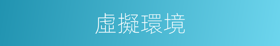 虛擬環境的同義詞