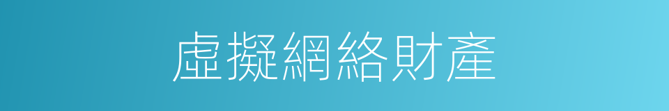 虛擬網絡財產的同義詞