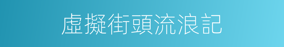 虛擬街頭流浪記的同義詞