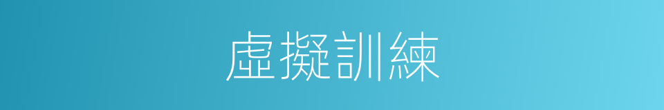 虛擬訓練的同義詞