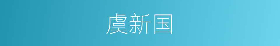 虞新国的同义词