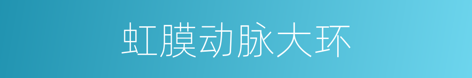 虹膜动脉大环的同义词
