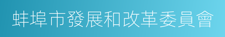 蚌埠市發展和改革委員會的同義詞