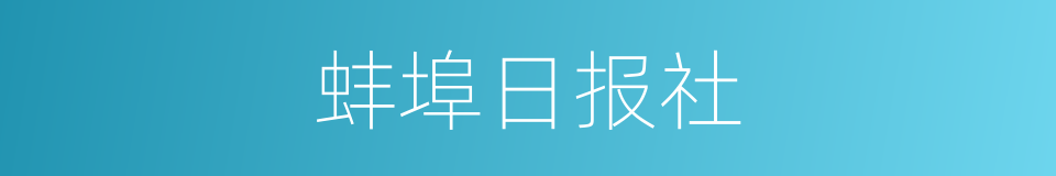 蚌埠日报社的同义词