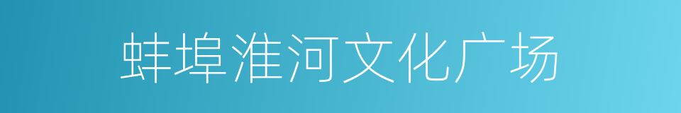 蚌埠淮河文化广场的同义词