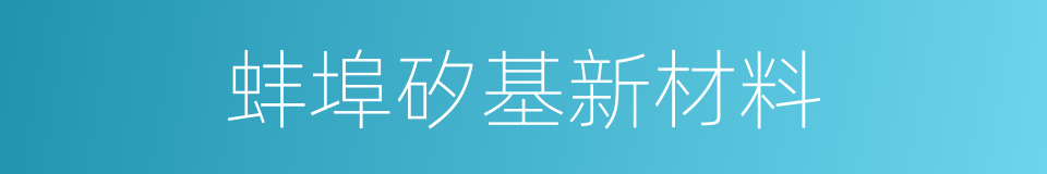 蚌埠矽基新材料的同義詞