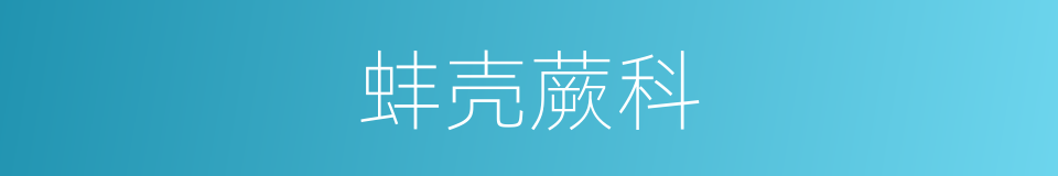 蚌壳蕨科的同义词