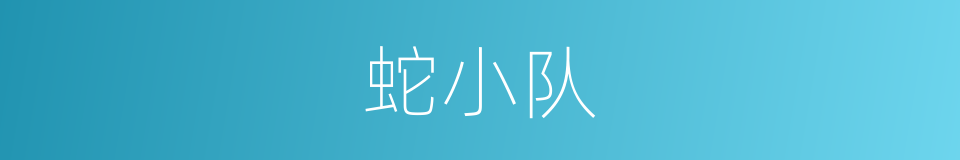 蛇小队的同义词