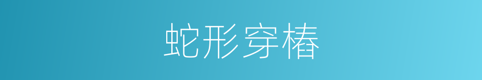 蛇形穿樁的同義詞